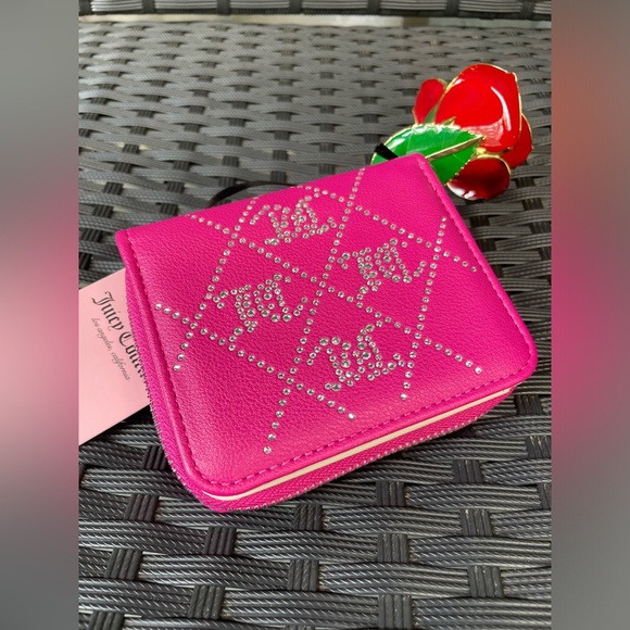 Juicy Couture Handbags - Juicy Couture Wallet,Juicy Couture Fuchsia Wallet with Rhinestones.